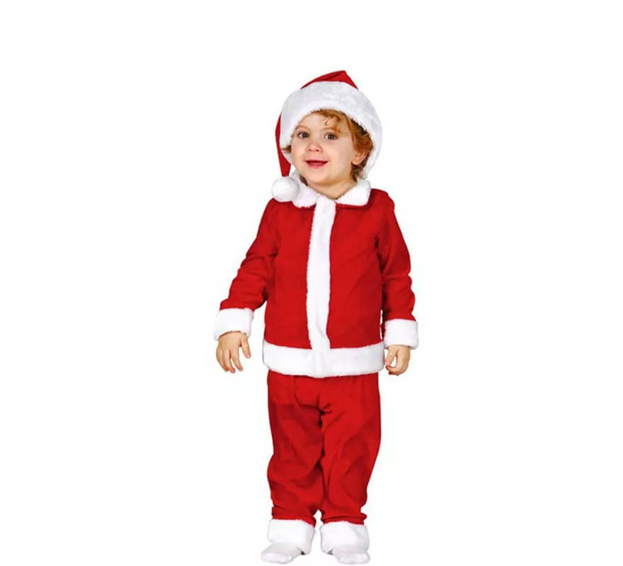 Translation missing: pt-PT.Disfraz de Papa Noel Baby para bebé de terciopelo