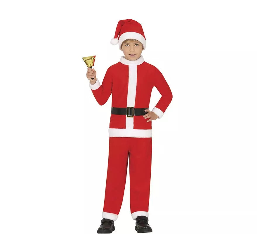 Disfraz de Papá Noel clásico con gorro y cinturón para niño