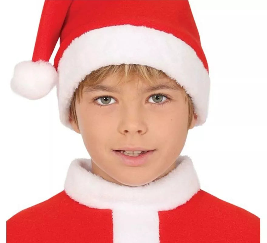 Translation missing: pt-PT.Disfraz de Papá Noel clásico con gorro y cinturón para niño