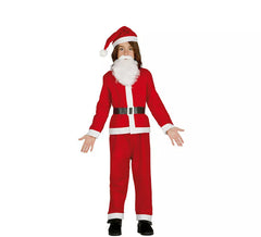 Fantasia de Papai Noel com barba para crianças