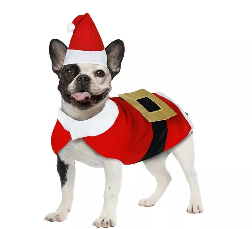 Translation missing: pt-PT.Disfraz de Papá Noel con cinturón para perro