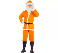 Fato de Papai Noel laranja para homem
