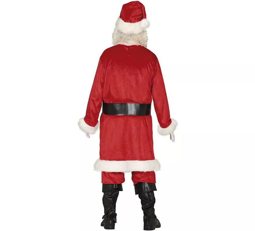 Translation missing: pt-PT.Disfraz de Papá Noel rojo tradicional con gorro para hombre