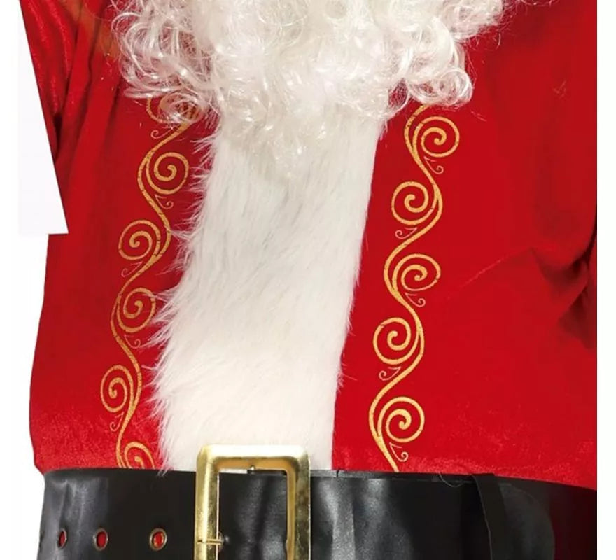 Translation missing: pt-PT.Disfraz de Papá Noel rojo tradicional con gorro para hombre