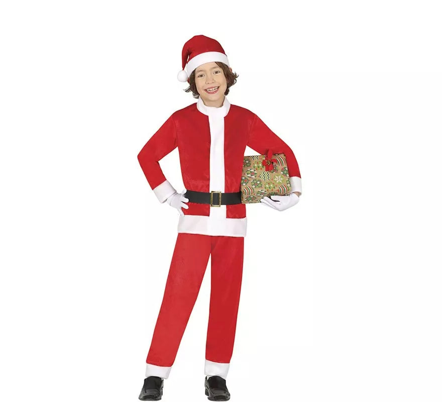 Translation missing: pt-PT.Disfraz de Papá Noel rojo y blanco con gorro para niño
