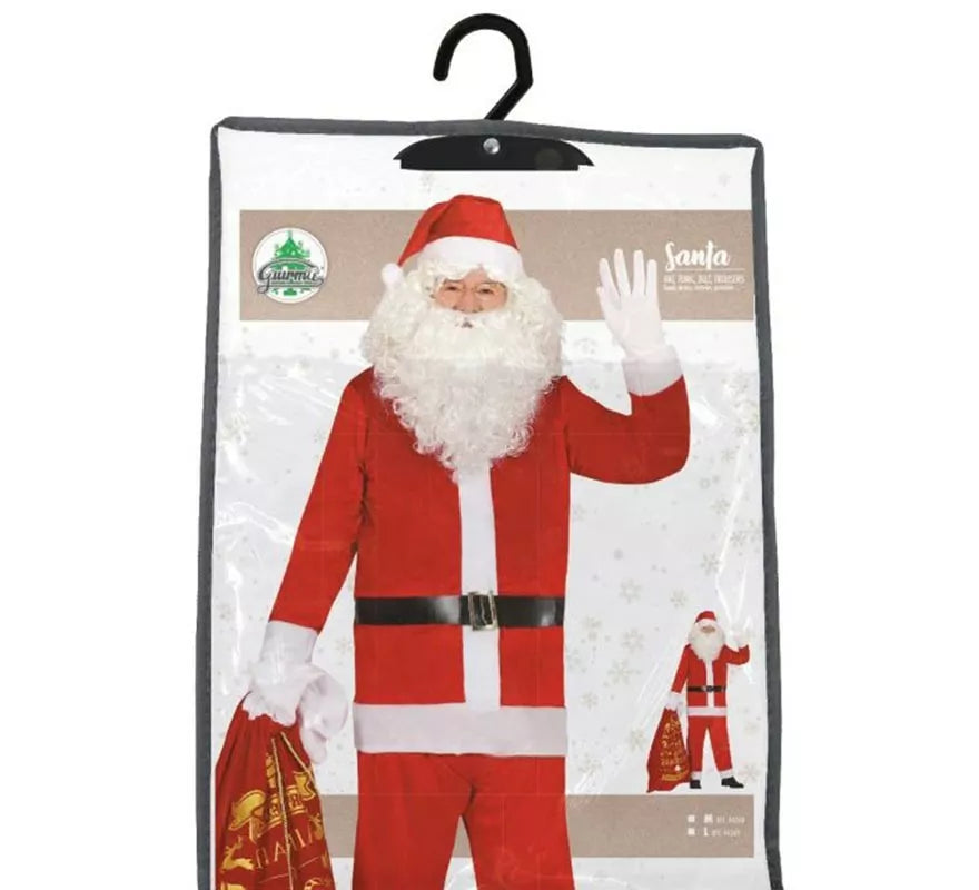 Translation missing: pt-PT.Disfraz de Papá Noel tradicional rojo para hombre