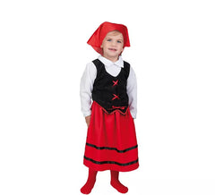 Fato de pastor bebé vermelho e preto