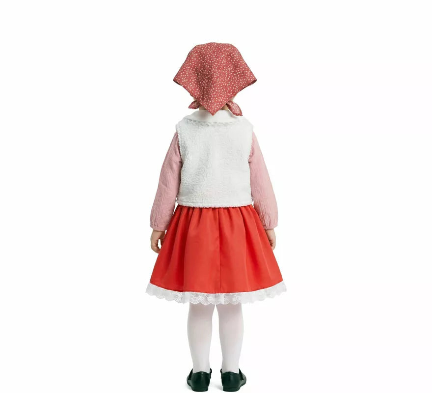Translation missing: pt-PT.Disfraz de Pastorcita con Pañuelo rojo para niña