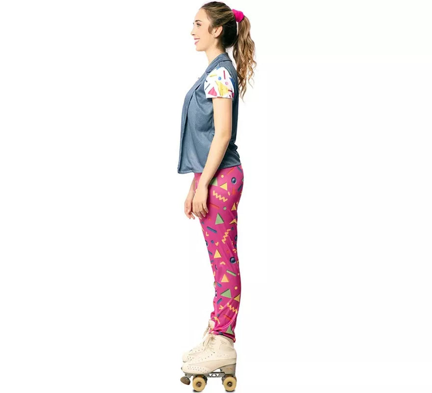 Translation missing: pt-PT.Disfraz de Patinadora de los años 90 con chaleco para mujer