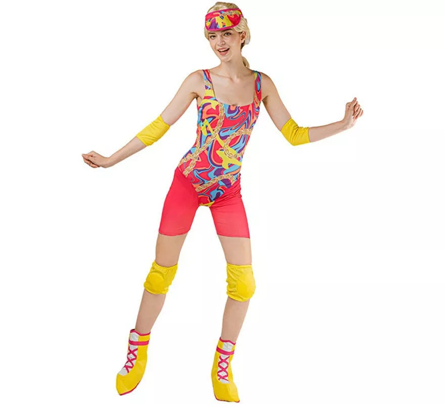 Translation missing: pt-PT.Disfraz de Patinadora multicolor Muñeca Famosa para mujer