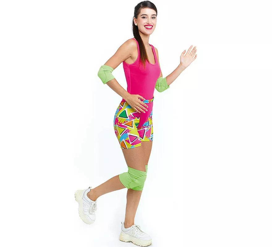 Translation missing: pt-PT.Disfraz de Patinadora Roller rosa años 70 para mujer