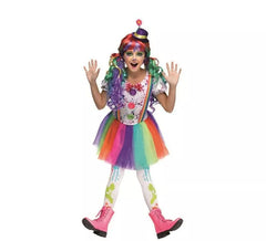Fato de palhaço arco-íris para menina