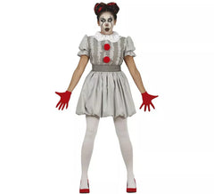 Fantasia de Palhaço Branco Demoníaco para Mulher