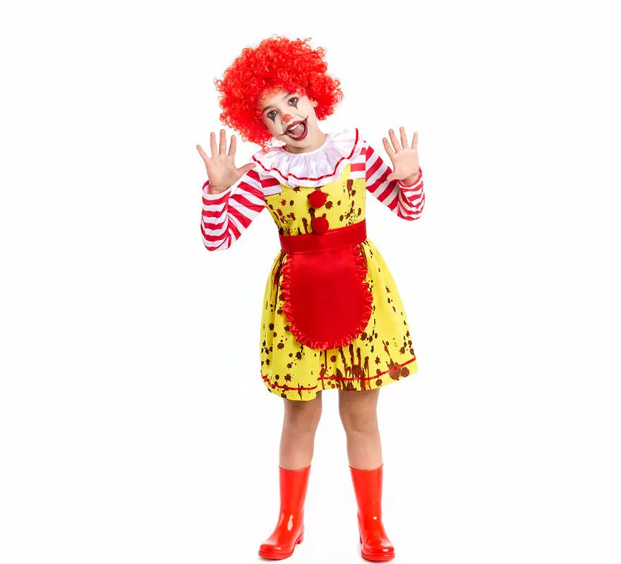 Translation missing: pt-PT.Disfraz de Payasa de Hamburguesa Sádica para niña