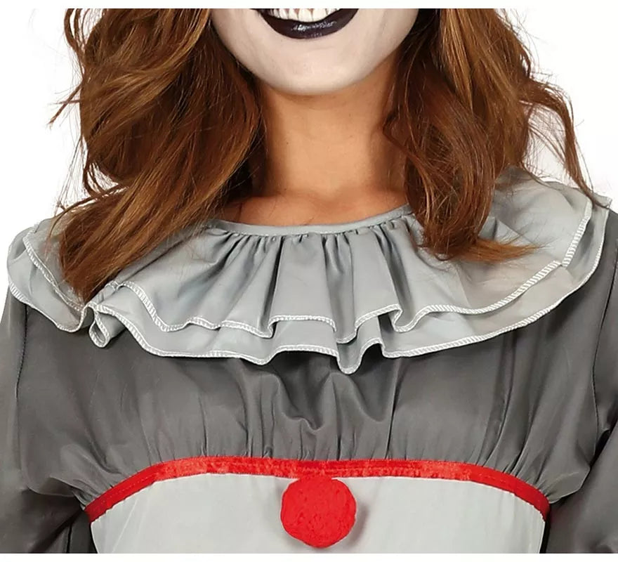 Translation missing: pt-PT.Disfraz de Payasa del Miedo Gris para mujer