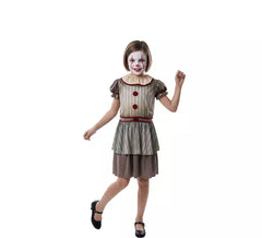 Fato de palhaço do Terror para menina