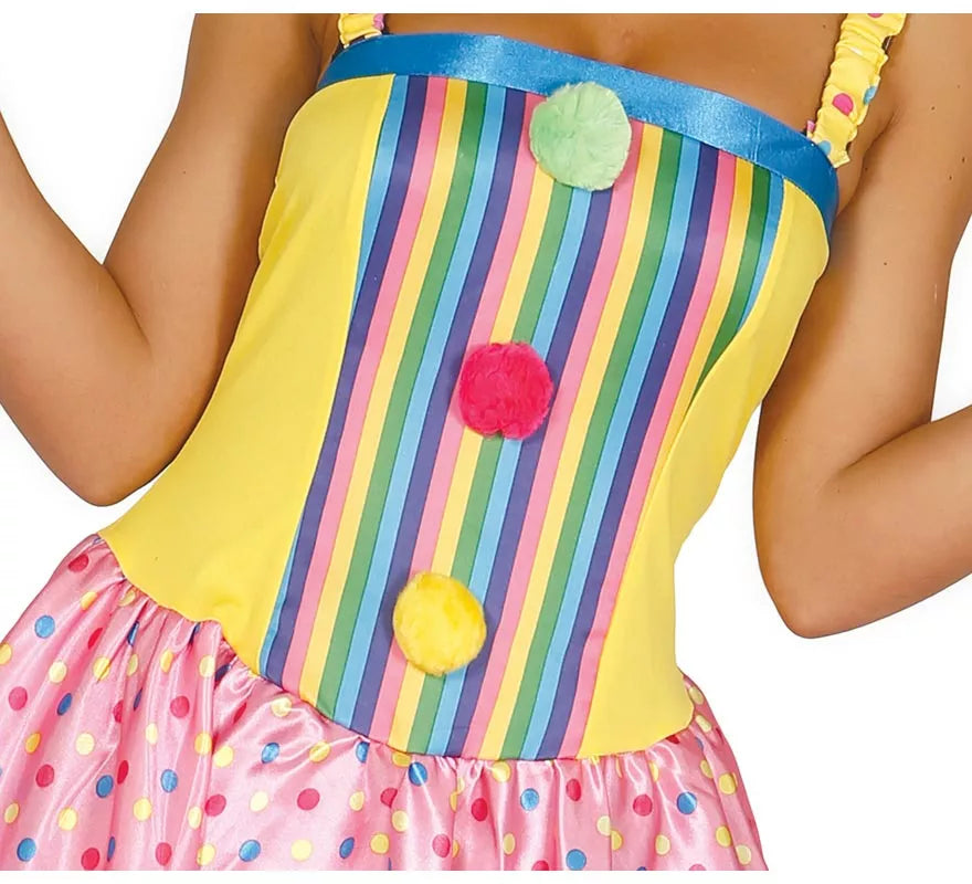 Translation missing: pt-PT.Disfraz de Payasa multicolor para mujer