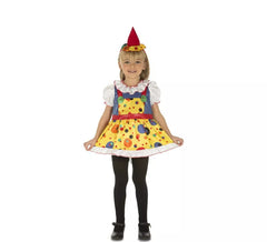 Fato de palhaço com bolinhas para menina