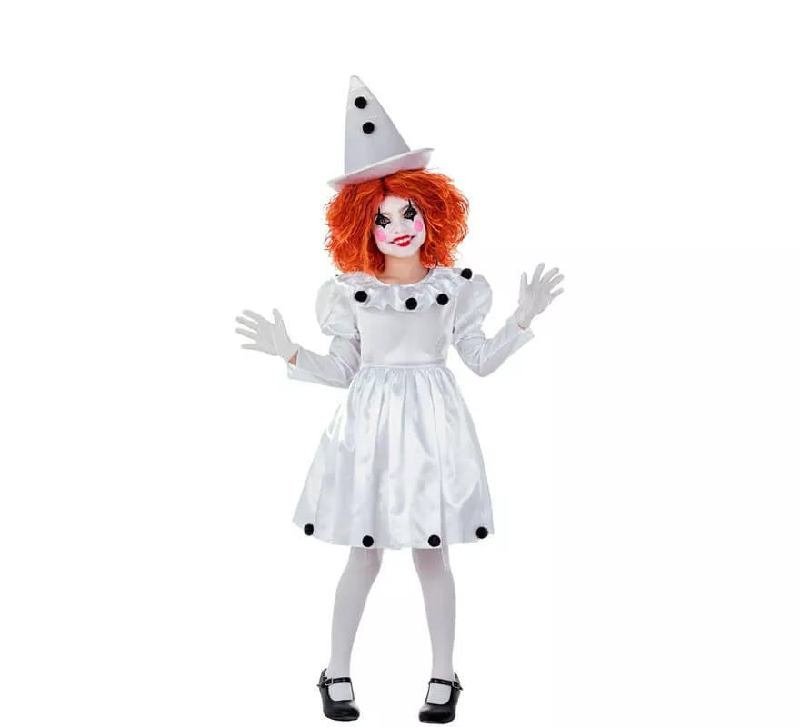 Translation missing: pt-PT.Disfraz de Payasita Pierrot para niña