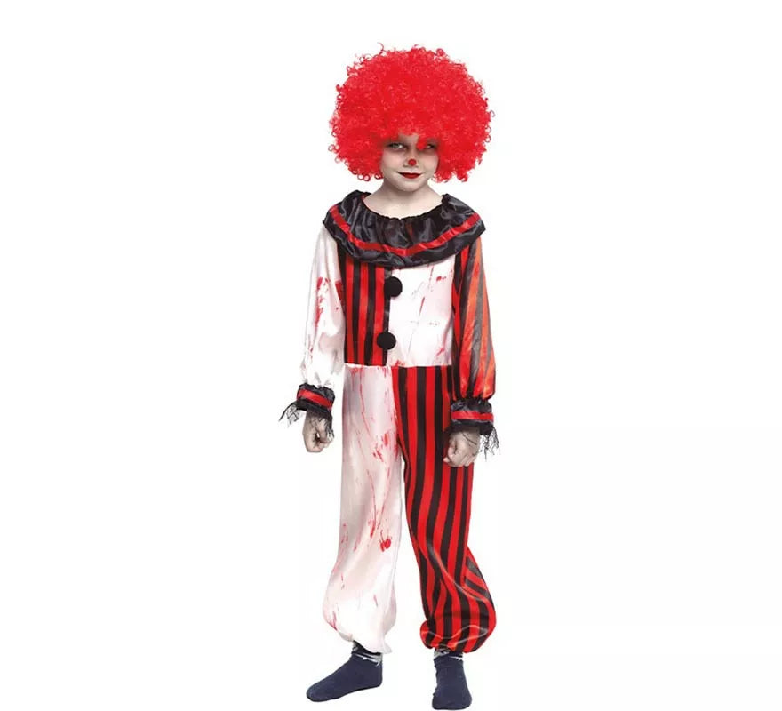 Translation missing: pt-PT.Disfraz de Payaso a Rayas con Sangre para niños
