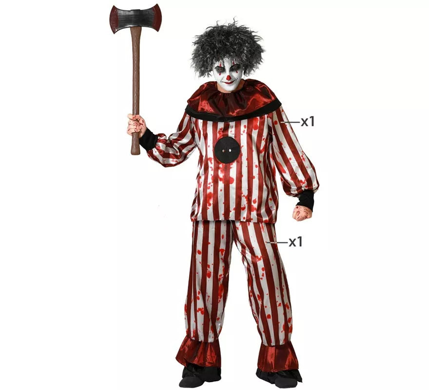 Translation missing: pt-PT.Disfraz de Payaso a Rayas para hombre