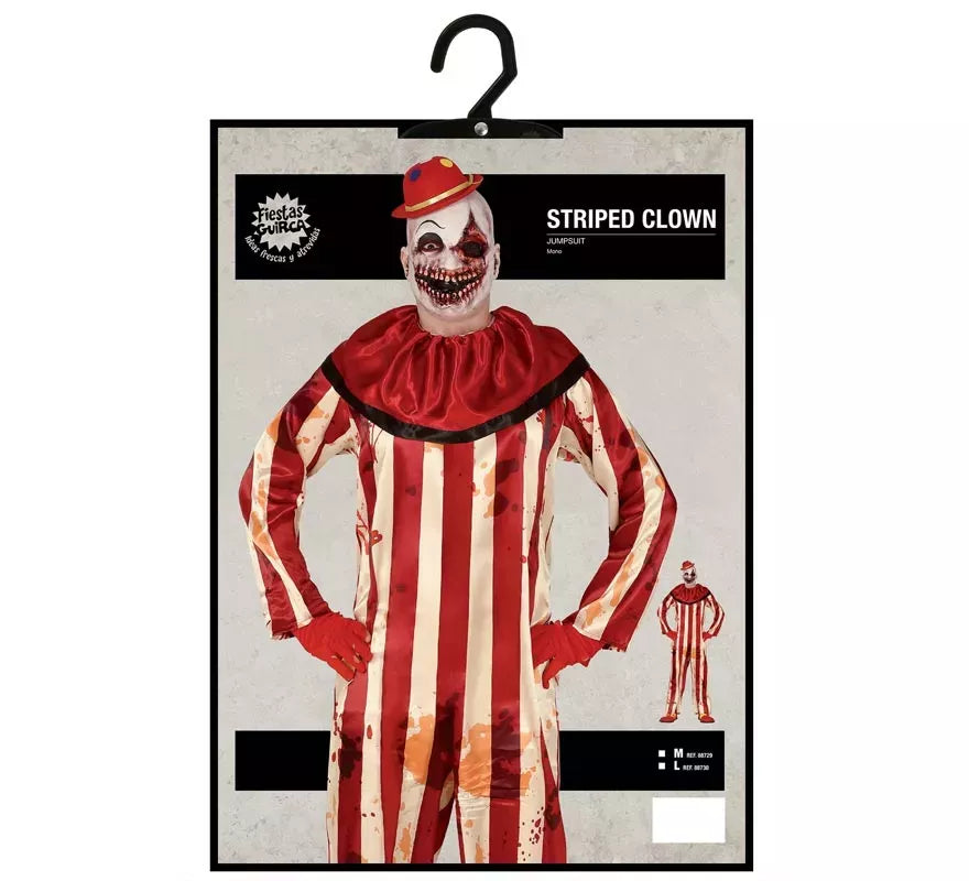 Translation missing: pt-PT.Disfraz de Payaso a Rayas para hombre