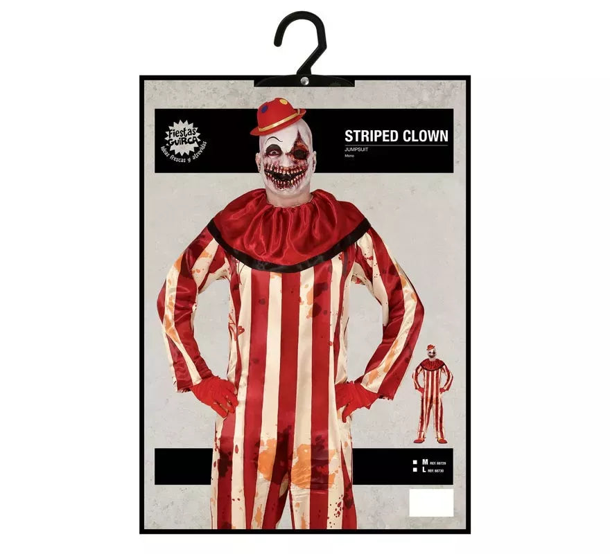 Translation missing: pt-PT.Disfraz de Payaso a Rayas para hombre