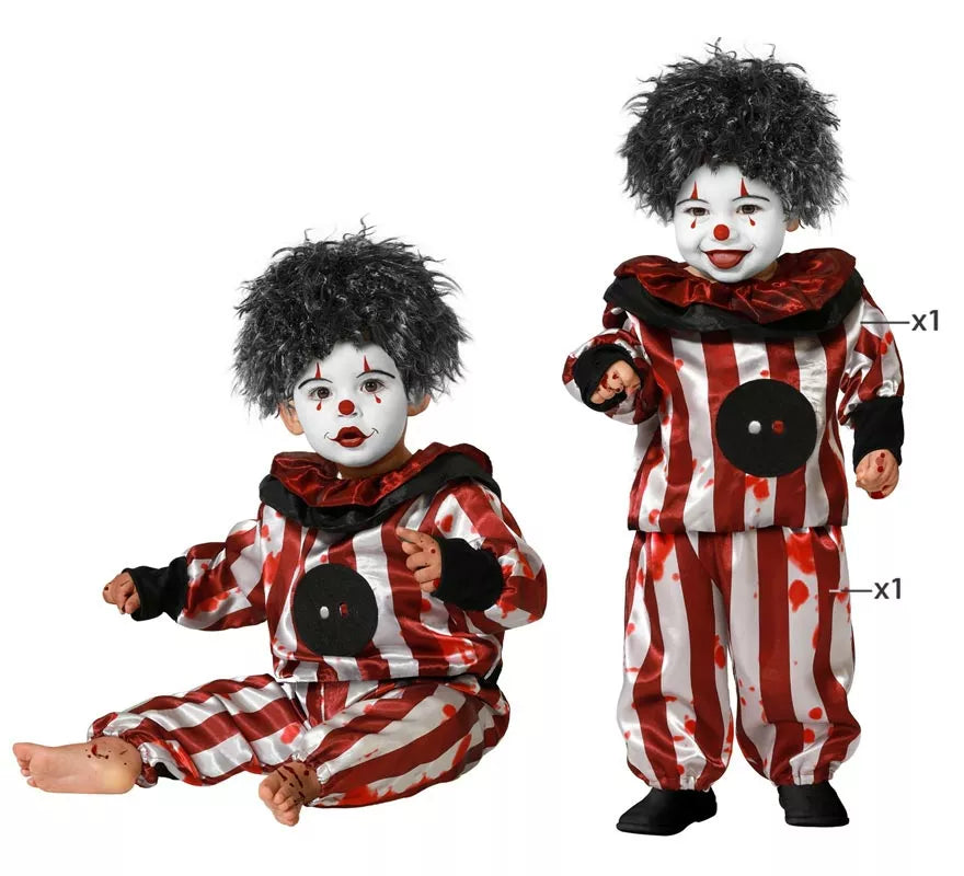 Translation missing: pt-PT.Disfraz de Payaso a rayas para niño y bebé