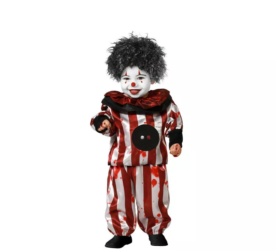 Disfraz de Payaso a rayas para niño y bebé