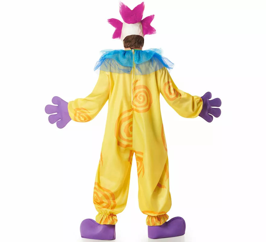 Translation missing: pt-PT.Disfraz de Payaso Asesino Aterrador amarillo para hombre