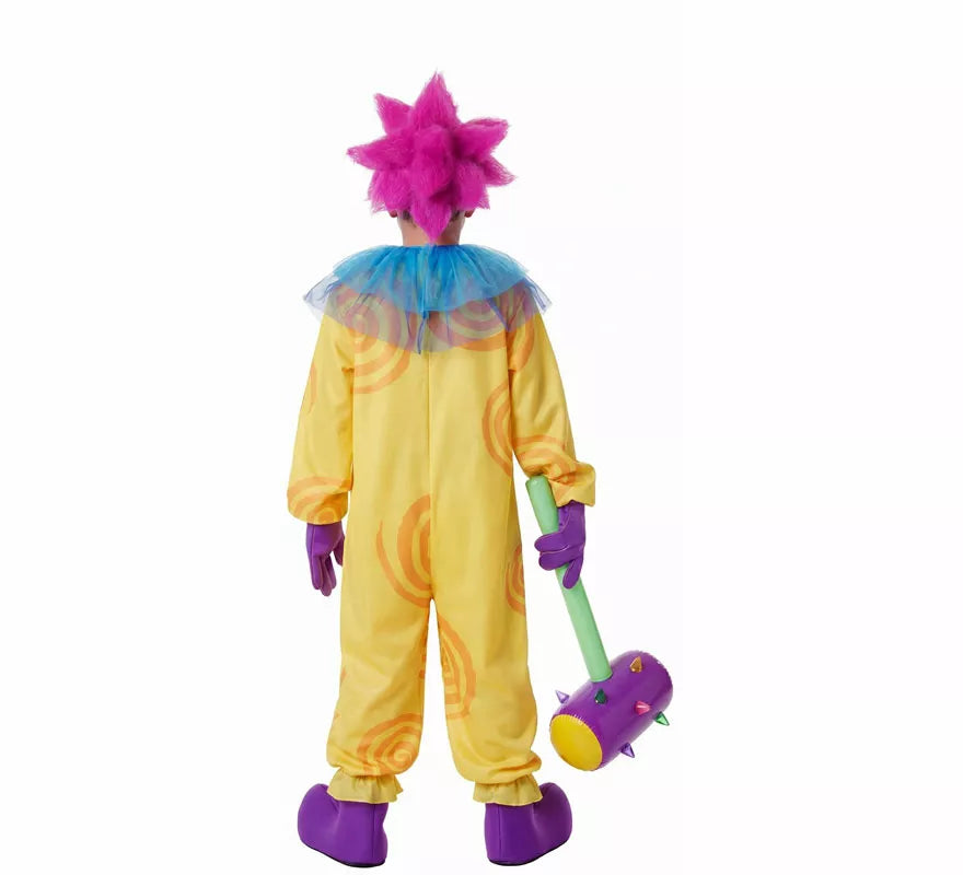 Disfraz de Payaso Asesino Aterrador amarillo para niño