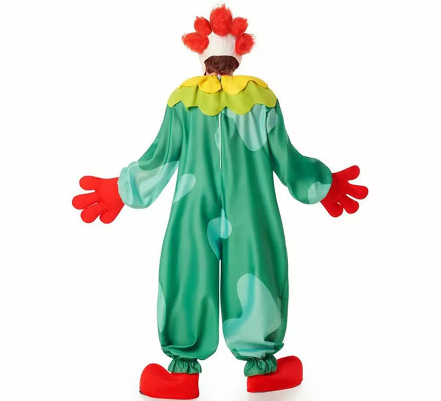 Translation missing: pt-PT.Disfraz de Payaso Asesino Aterrador verde para hombre