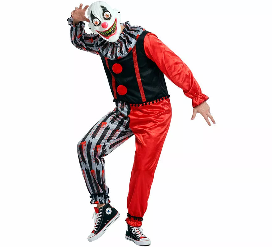 Translation missing: pt-PT.Disfraz de Payaso Asesino Loco con Máscara para hombre
