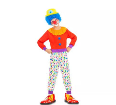 Fato de palhaço infantil com bolinhas