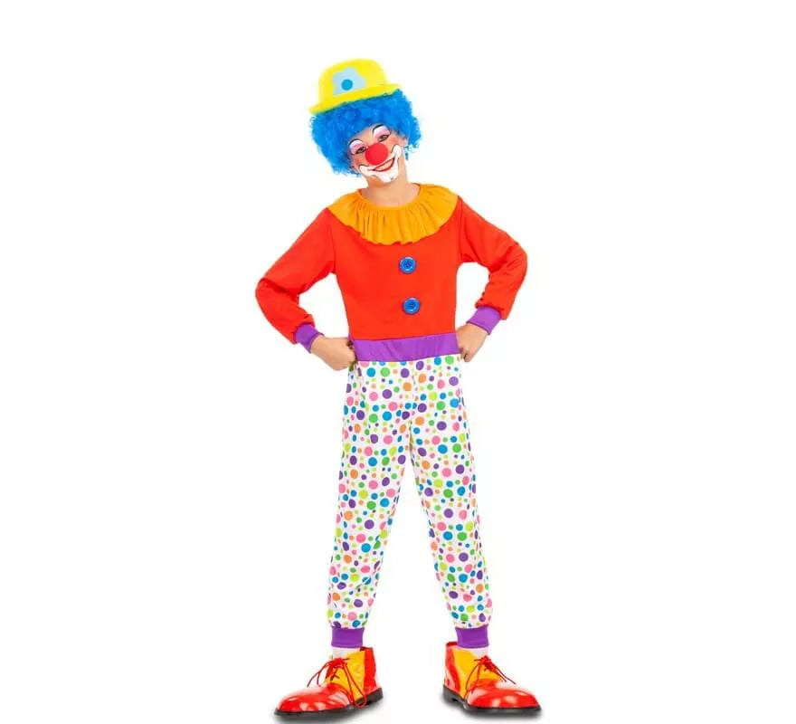 Translation missing: pt-PT.Disfraz de Payaso con Lunares para niño