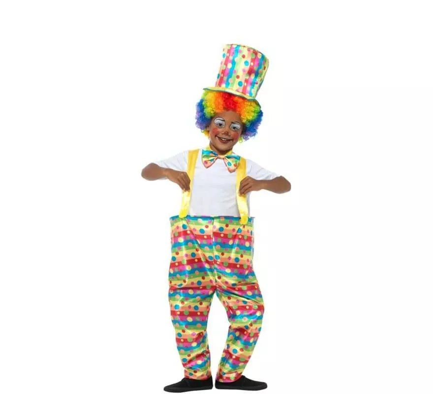 Translation missing: pt-PT.Disfraz de Payaso con Topos y Rayas para niño