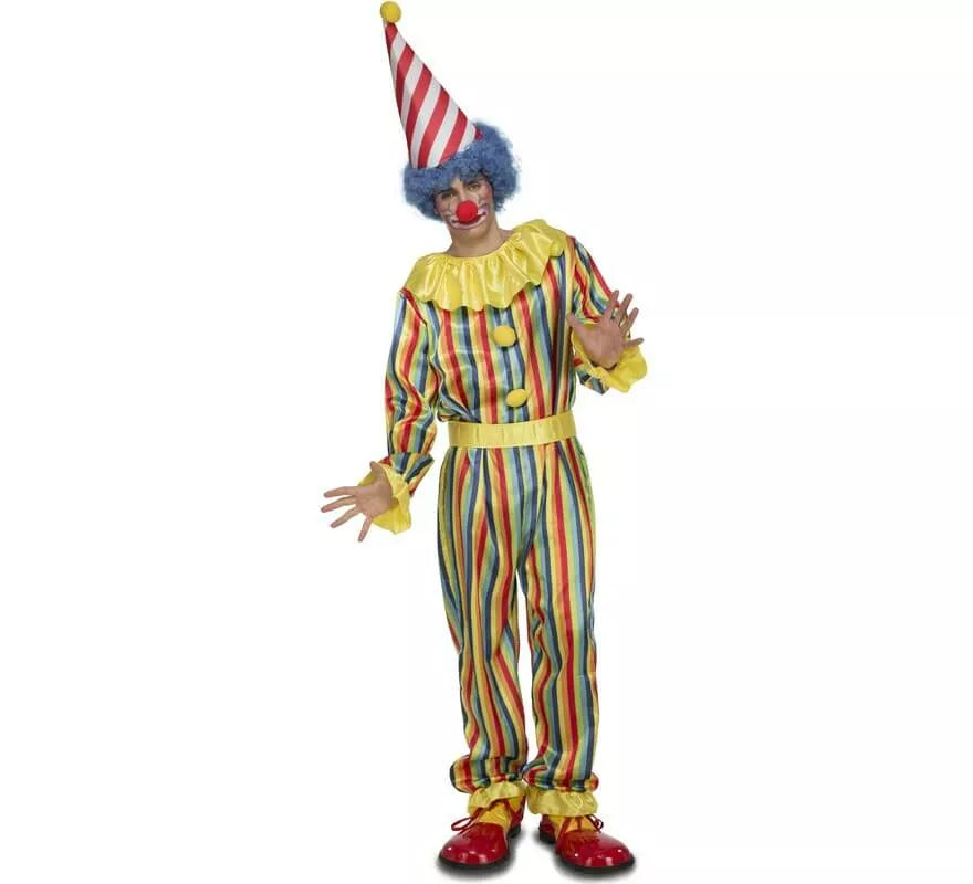 Translation missing: pt-PT.Disfraz de Payaso De Rayas para hombre