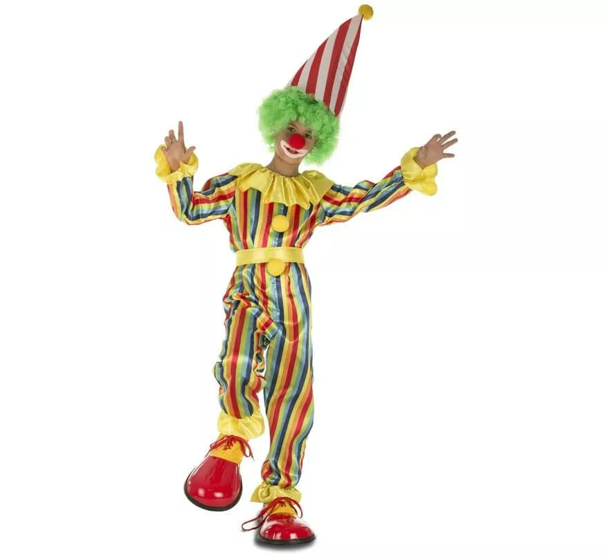 Translation missing: pt-PT.Disfraz de Payaso De Rayas para niño