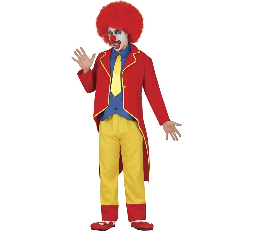 Translation missing: pt-PT.Disfraz de Payaso de Traje Rojo y Amarillo para hombre