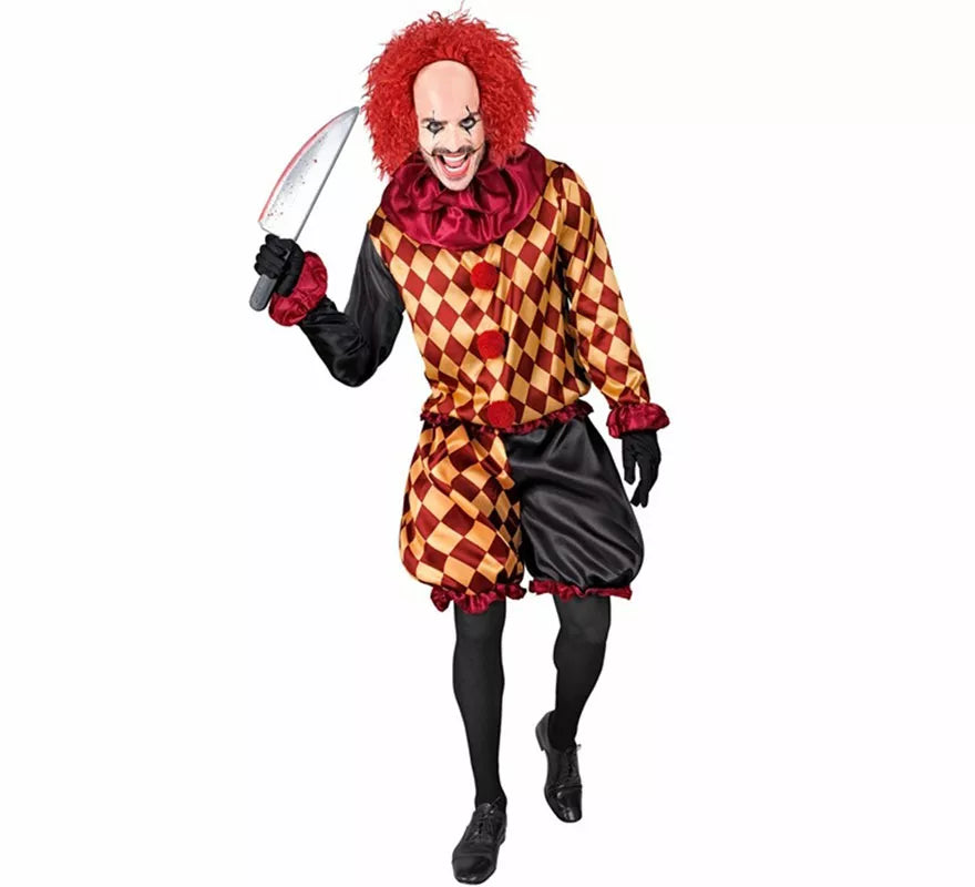 Translation missing: pt-PT.Disfraz de Payaso Macabro a Cuadros para hombre