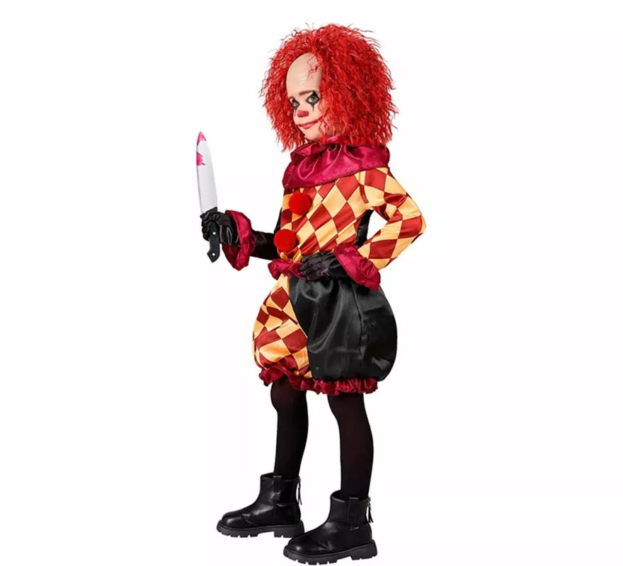 Translation missing: pt-PT.Disfraz de Payaso Macabro a Cuadros para niño