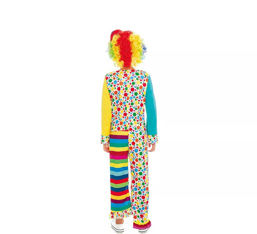 Translation missing: pt-PT.Disfraz de Payaso Multicolor con Corbata para niño