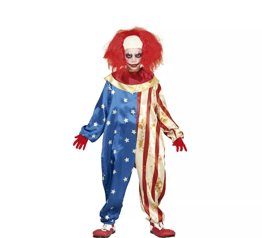 Translation missing: pt-PT.Disfraz de Payaso Patriota Malvado para niños