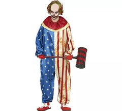 Fato de Palhaço Patriota Sinistro para homem
