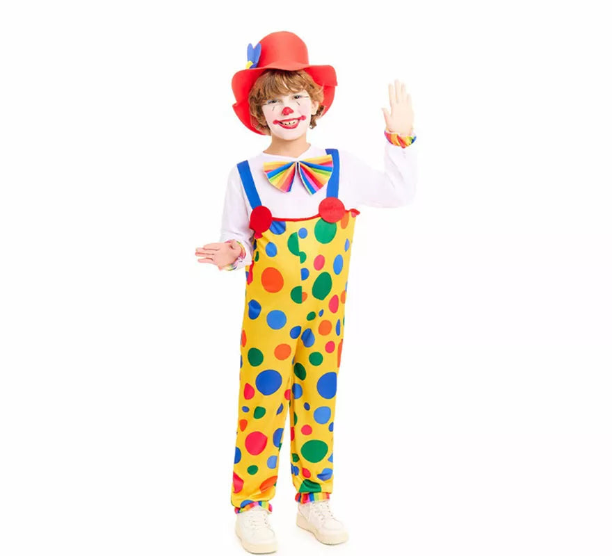 Translation missing: pt-PT.Disfraz de Payaso Peto Topos para niños