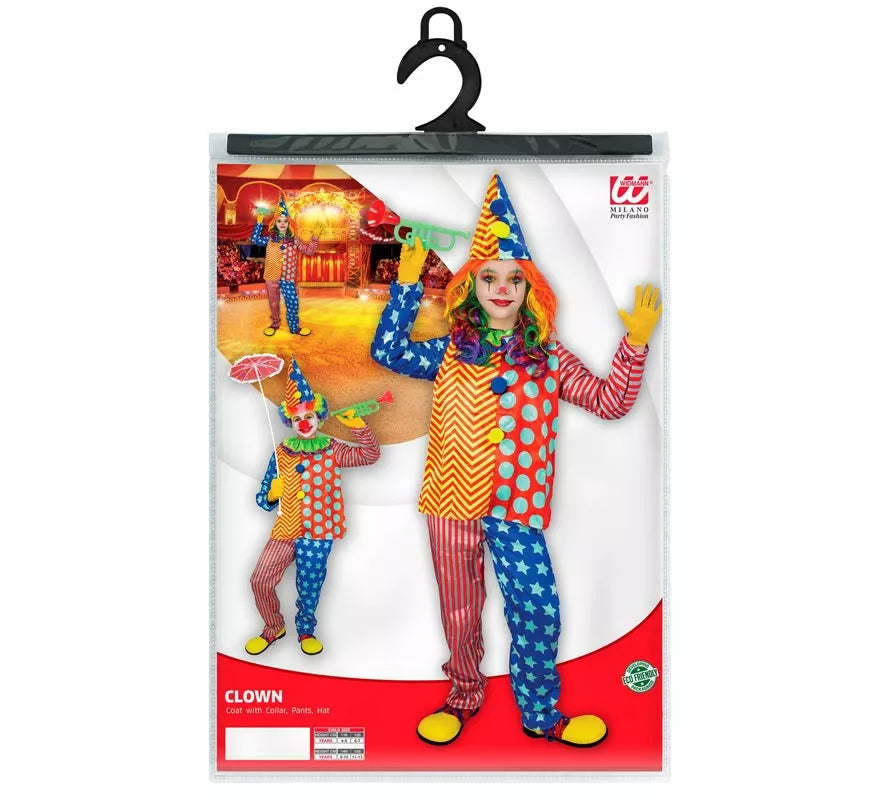 Translation missing: pt-PT.Disfraz de Payaso rayas y lunares para niños y adolescente