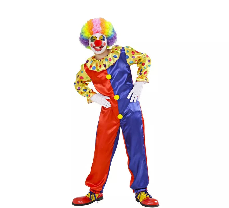 Translation missing: pt-PT.Disfraz de Payaso rojo y azul para niños y adolescentes