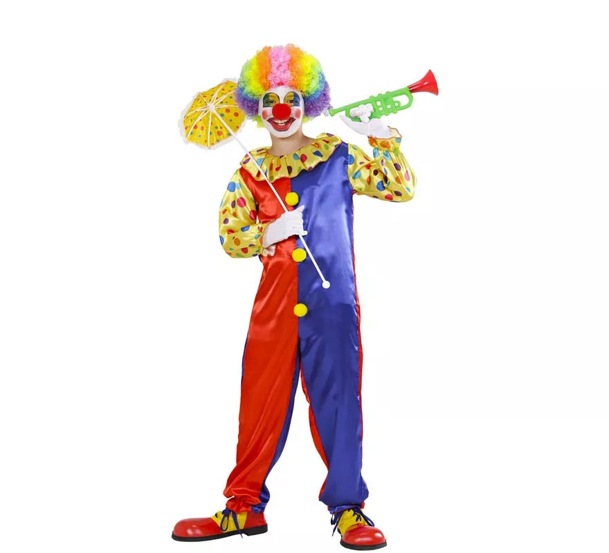Translation missing: pt-PT.Disfraz de Payaso rojo y azul para niños y adolescentes