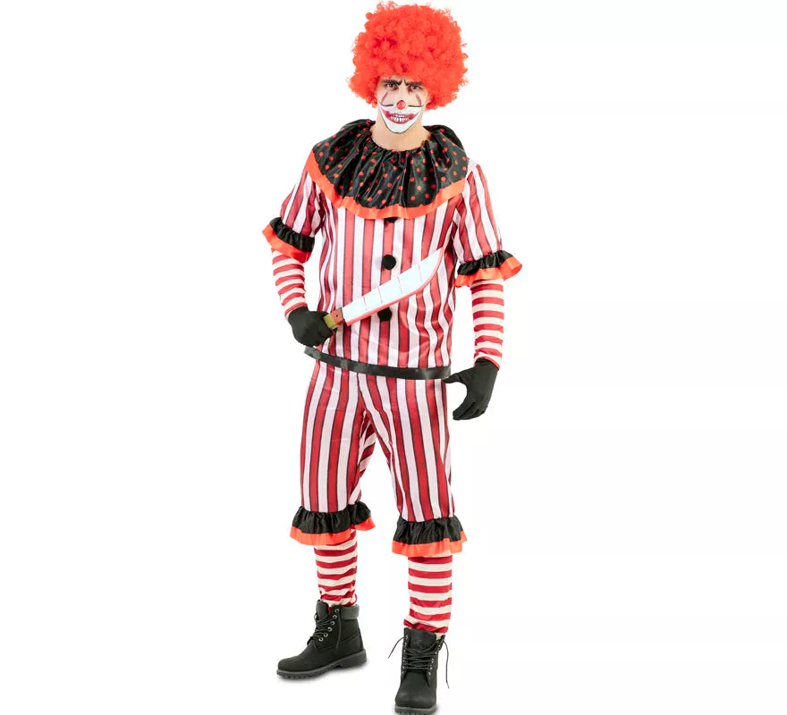 Translation missing: pt-PT.Disfraz de Payaso Sangriento Rojo para hombre