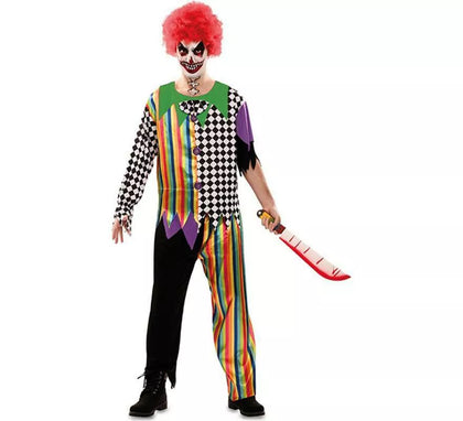 Disfraz de Payaso Siniestro Multicolor para hombre